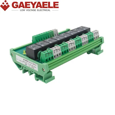 GAEYAELE 8Channel Interface Relay Module 1SPDT AC/DC12V For Automation PLC Board • $19.99