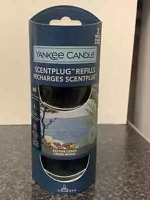 Bayside Cedar Yankee Candle Plug In Refill Air Freshener Twin Pack • £10.75