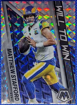 2022 Panini Mosaic MATTHEW STAFFORD #WW-5 Will To Win Silver LA Rams • $2.99