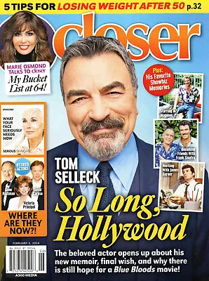 CLOSER Magazine February 5 2024 Tom Selleck Marie Osmond Mitzi Gaynor • $20