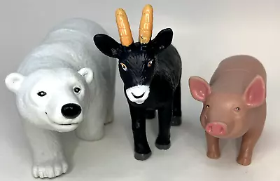 $8.99 • Buy Learning Resources Plastic Toy Animals Lot Of 3-Pig, Billy Goat & Polar Bear