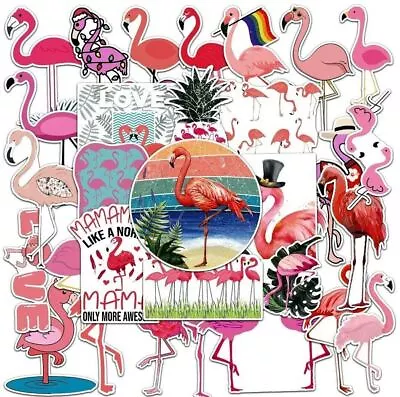 FLAMINGO Vinyl Stickers~Pink TROPICAL Birds AMERICAN FLAMINGOES~Waterproof Decal • $5.95