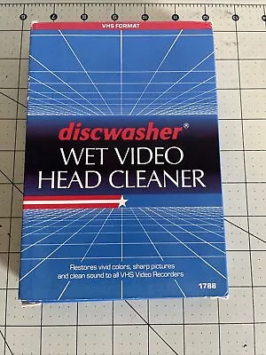 Discwasher Video Wet Head Cleaner VHS Format 1788 VCR Maintenance Used 3/4 Full • $6.99