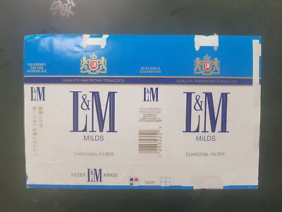 Opened Empty Cigarette Soft Pack--84 Mm-Japan-L&M • $2