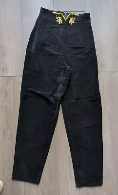True Vintage Wallis Black Velvet Trousers Size S • £6.99