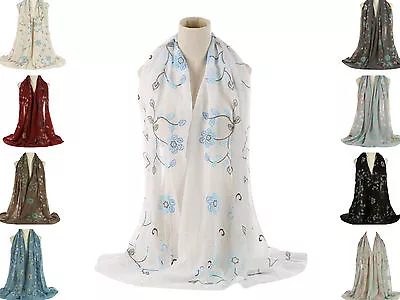 Floral Print Floral Ladies Fashion Maxi Scarf Wrap Sarong Long Soft Warm • $14.18