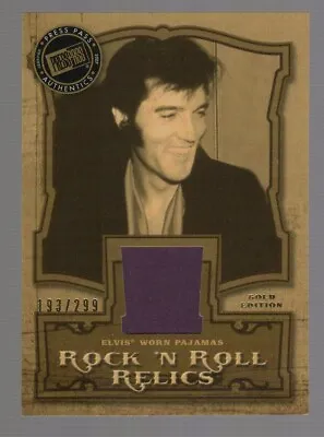 Elvis Presley 2007 Press Pass The Music *worn Pajamas* Gold Relic Card #193/299 • $39.99