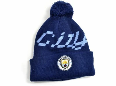 £21.99 • Buy Manchester City FC Official Football Club Pixel Bronx Navy Bobble Hat 