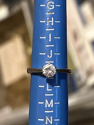 £599 • Buy Vintage Platinum Solitaire Diamond Engagement  Ring  .52cts Size K (11427)