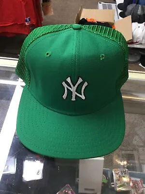 NWOT Vintage New York Yankees Green New Era Pro Model Snapback Hat Cap New • $59.50