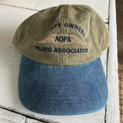 Vintage Aircraft Hat Aircraft Owners AOPA Pilots Association Baseball Cap • $20