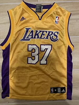 Adidas Los Angeles Lakers #37 Ron Artest  World Peace  Jersey Youth M RARE EUC • $99.99