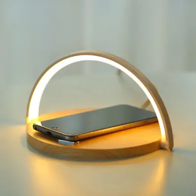 $23.50 • Buy Bedside Lamp Wireless Charger LED Table Lamp With Touch Control Desk