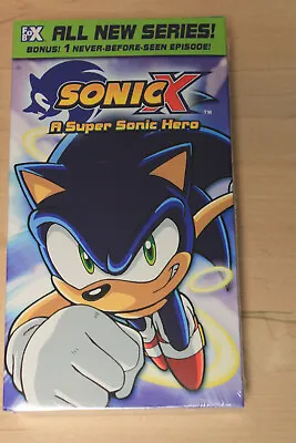 New Sealed Sonic X A Super Hero Vhs Tape Bonus Episode Pure Chaos Sega Genesis  • $8.95