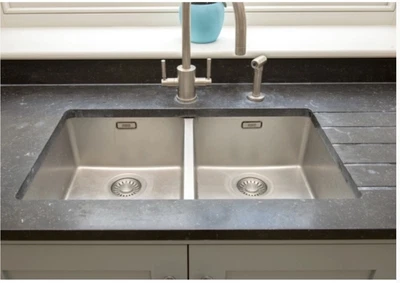 Franke 2 Bowl Undermount Kitchen Sink Stainless Steel  • £75