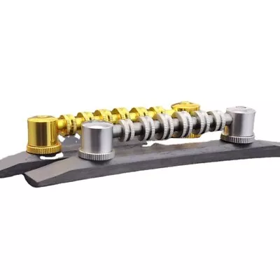 With Ebony Base Gretsch Stainless Steel Space Control Adjustable Roller Bridge • $34.88