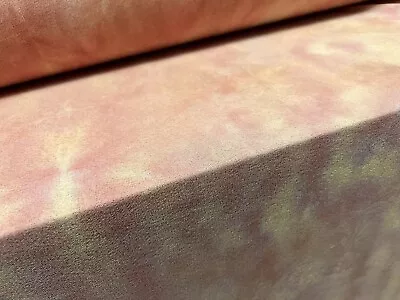 £5.99 • Buy Thick & Thin Stretch Spandex Jersey Fabric, Per Metre - Smudge Print - Pink
