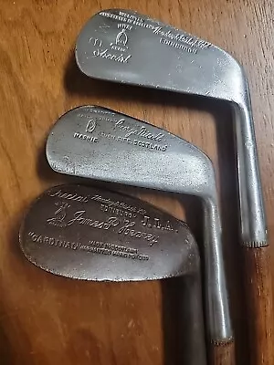 3 Vintage Hickory Wood Shaft Starter Set Of Play Clubs Or Display From Scotland! • $175