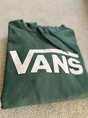 Vans Hoodie XL Green Classic Skater Wear In Very Good Used Condition • £14.50