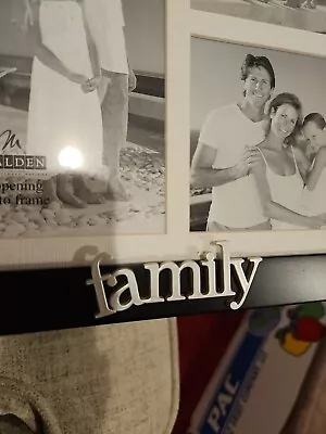 MALDEN Black Collage Multi Picture Frame Standing Openings For 4 Photos FAMILY • $16.99