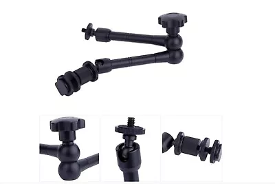 11' Articulating Adjustable Friction Magic Arm For Cold Shoe Mount • £6.95