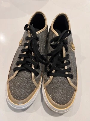 £0.01 • Buy  Retro Armani Gold Glittery Pumps Trainer Flat Shoes Size 6 Or 39. Designer. 