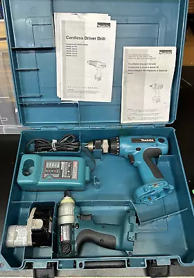 Makita 14.4v Drill/Driver (6337D) Impact Driver (6935FD) Case Battery & Charger • $49.99