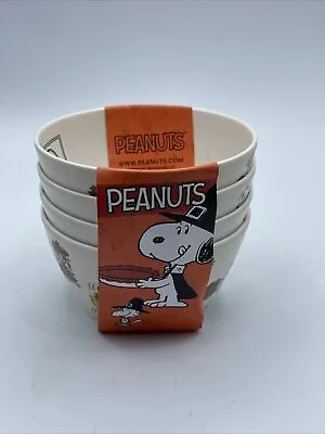 Peanuts Snoopy FALL ALL OVER Bamboo Tidbit Bowls ~ Thanksgiving ~ 2023 ~  New • $19.95