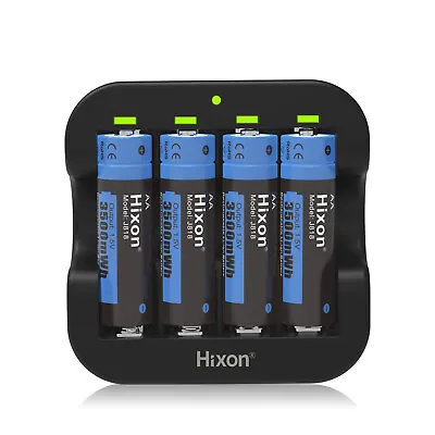 Hixon 1.5V AA Lithium-Ion Rechargeable Batteries 3500mWh AA Batteries Charger • £27.98