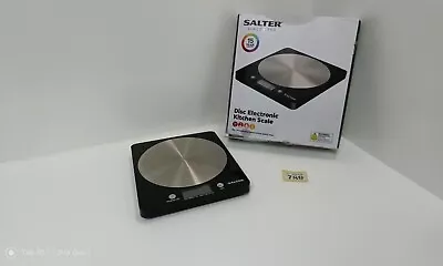 Salter Digital Kitchen Scale 5kg Capacity Baking/cooking Slim Disc Design *used* • £0.99