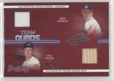 2005 Playoff Absolute Memorabilia Single Materials Greg Maddux Phil Niekro HOF • $52.29