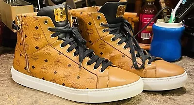 MCM Ankle Booties High Top Sneakers In Honey Size 46 Europe 14 USA • $349.99