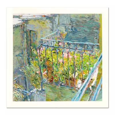 Marco Sassone S/N Limited Edition Serigraph LE BALCON BLEU    Blue Balcony • $479