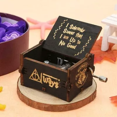 Harry Potter Wood Music Box Engraved Wooden Hand Toy Kids Gift • £5.99