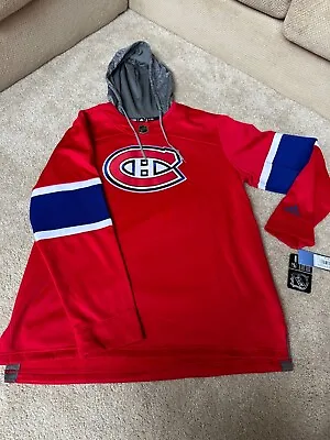 NEW Montreal Canadiens Adidas NHL Platinum Jersey Hoodie SiE XL Adidas • $59.99