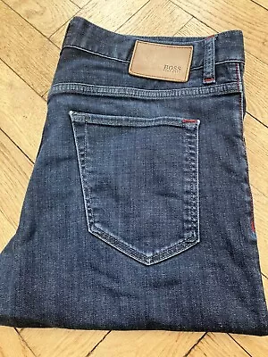 Hugo Boss Men's Jeans Straight Leg W34 L30 Dark Blue Denim • £20