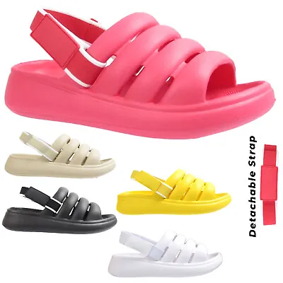 Ladies Slides Gladiators Womens Sliders Sandals Summer Slip On Mule Slipper Size • £9.45