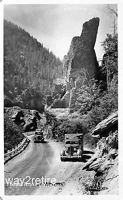 Postcard CA Feather River Canyon Old Pickup Pulling Trailer Calif. RPPC 1940s • $17.99