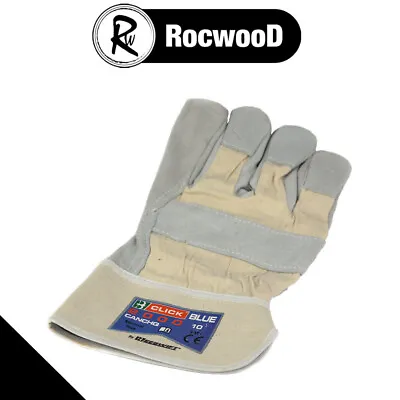 Heavy Duty Gloves Canadian Thick Leather Rigger Work DIY Gardening Size 10 XL • £4.99