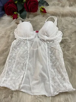 Edc White Padded Underwired Camisole Sleepwear Nightwear Size Us34b Eu75b It3b  • $36