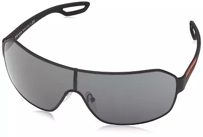 Prada Linea Rossa Men's 0PS 52QS Black Rubber/Grey Sunglasses • $152.99