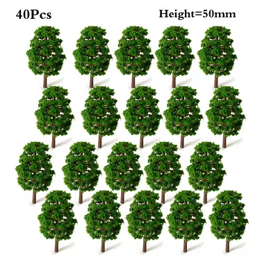 40Pcs Green Model Trees For Train Railroad Diorama Building Scenery Layout 5cm • $9.44