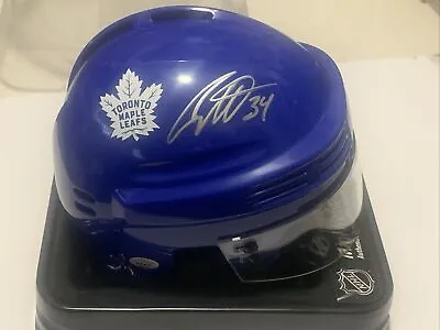Auston Matthews Toronto Maple Leafs Signed Autographed Blue Mini Helmet • $139.99