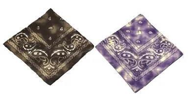 Tie Dye Bandana Patterned Colourful Unisex Paisley Bandana Head Neck Scarf Uk • £2.99