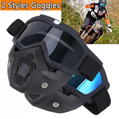 Motorcycle Goggles Glasses Face Mask Shield Motocross Dirt Bike Off Road ATV UTV • $12.04