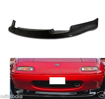 For 90-97 Na Miata Gv Pu Black Add-on Front Bumper Lip Spoiler Chin Splitter New • $49.88