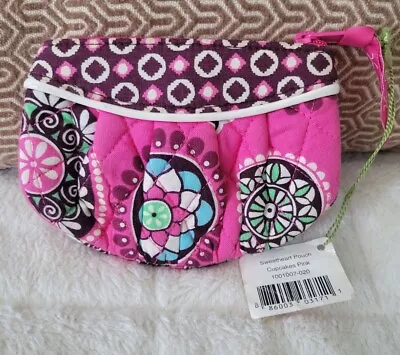 Vera Bradley Cupcakes Pink Sweetheart Pouch Change Coin Purse • $16