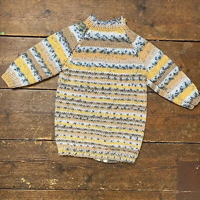 £3 • Buy Baby Girls Hand Knitted Dress 6-9 9-12 Months Boho