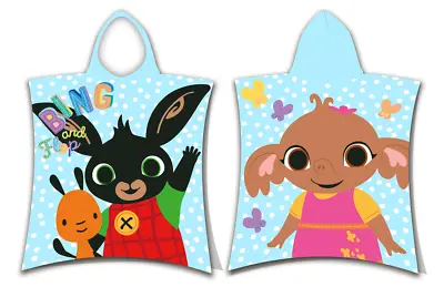 Bing Bunny Sula Flop Kids Boys Girls Hooded Beach Towel Poncho • £12.99