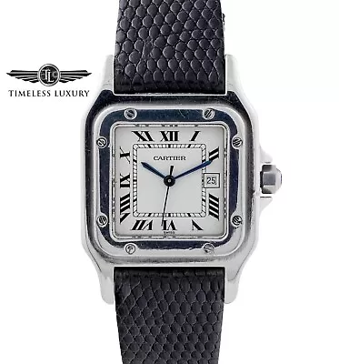 Vintage Cartier Santos Carrée 2960 Stainless Steel 29mm White Dial Automatic • $3999